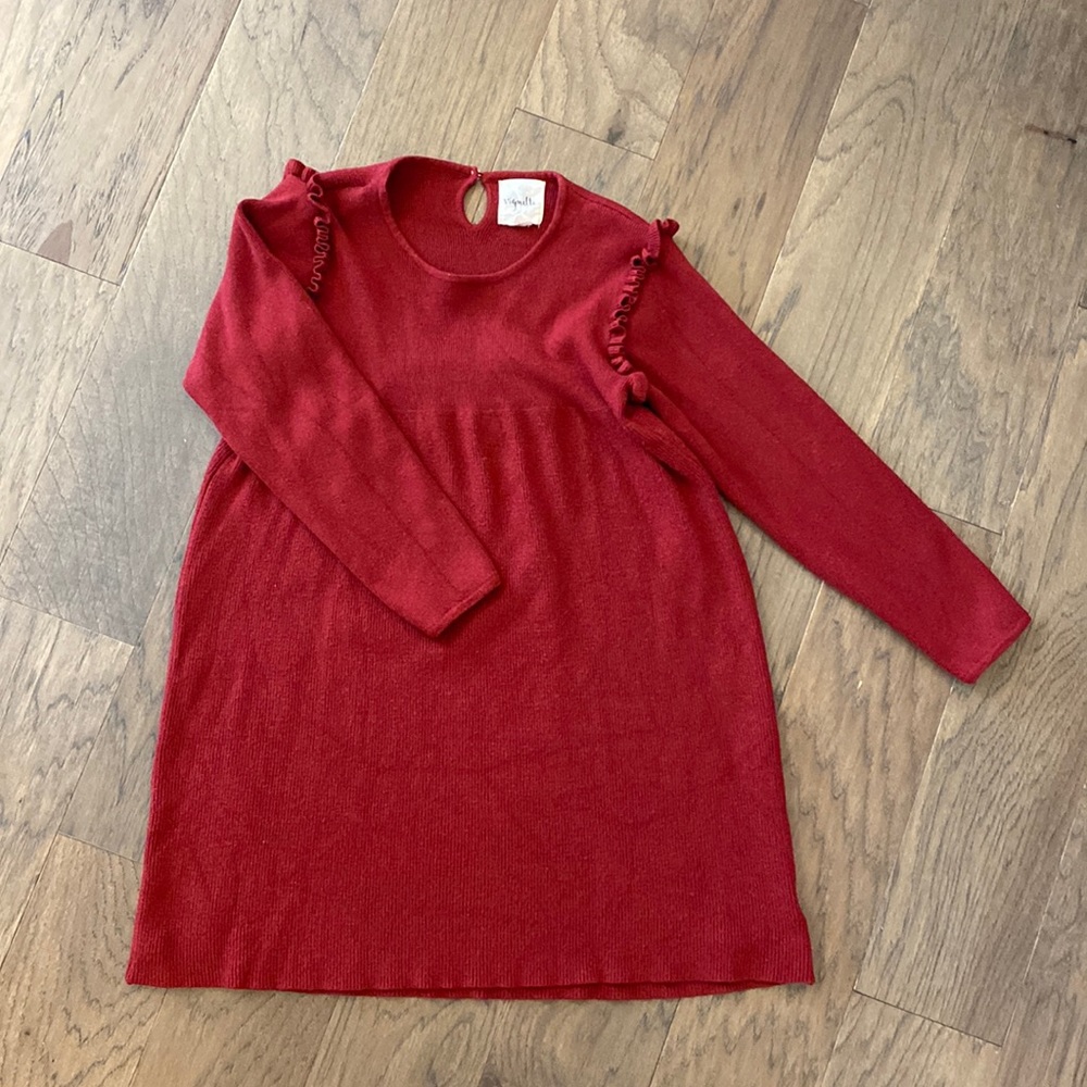 Burgundy Sweater Dress by Vignette